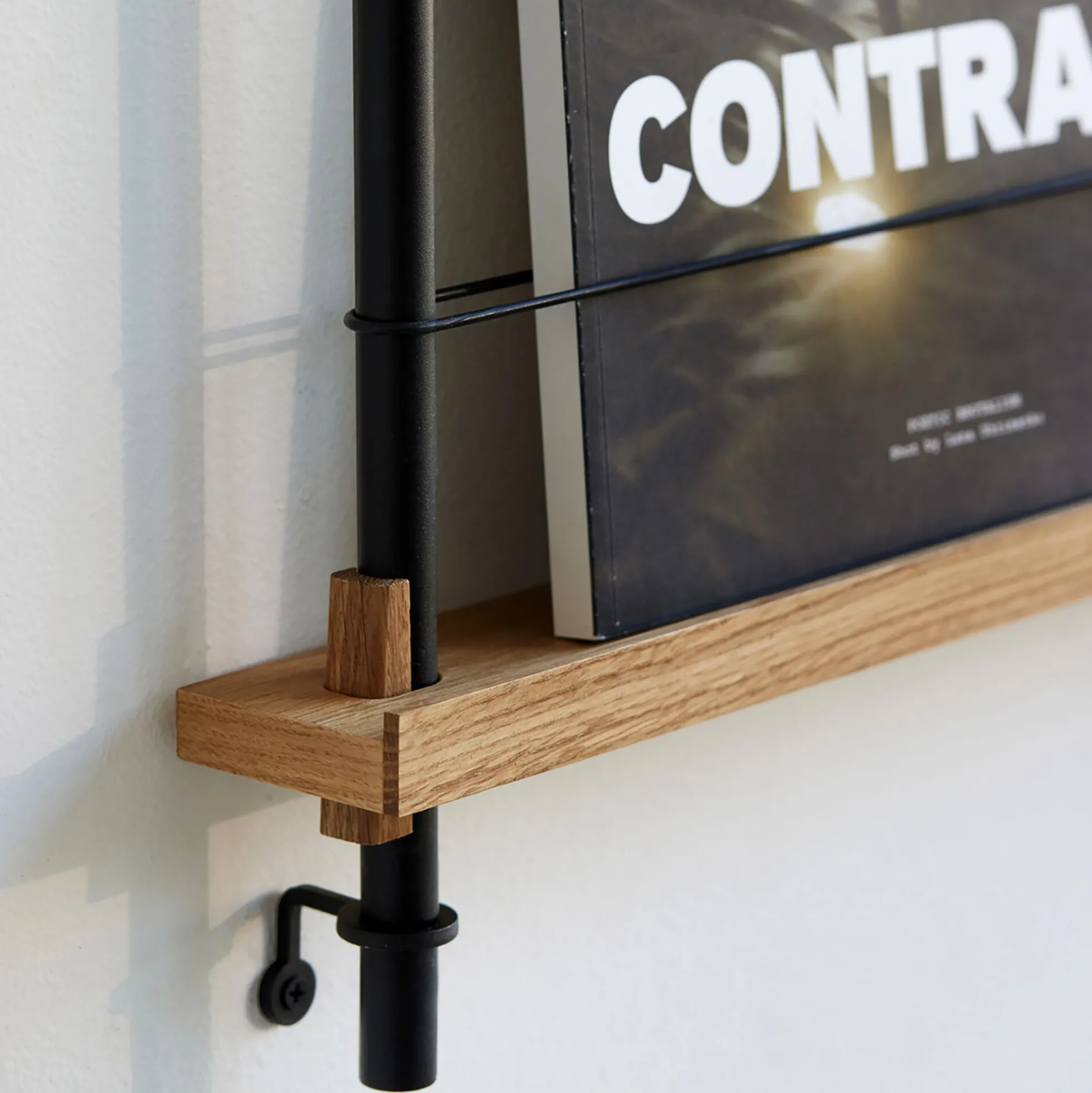 Magazine Shelving Small, oak/black