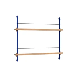 Magazine Shelving Small, oak/deep blue