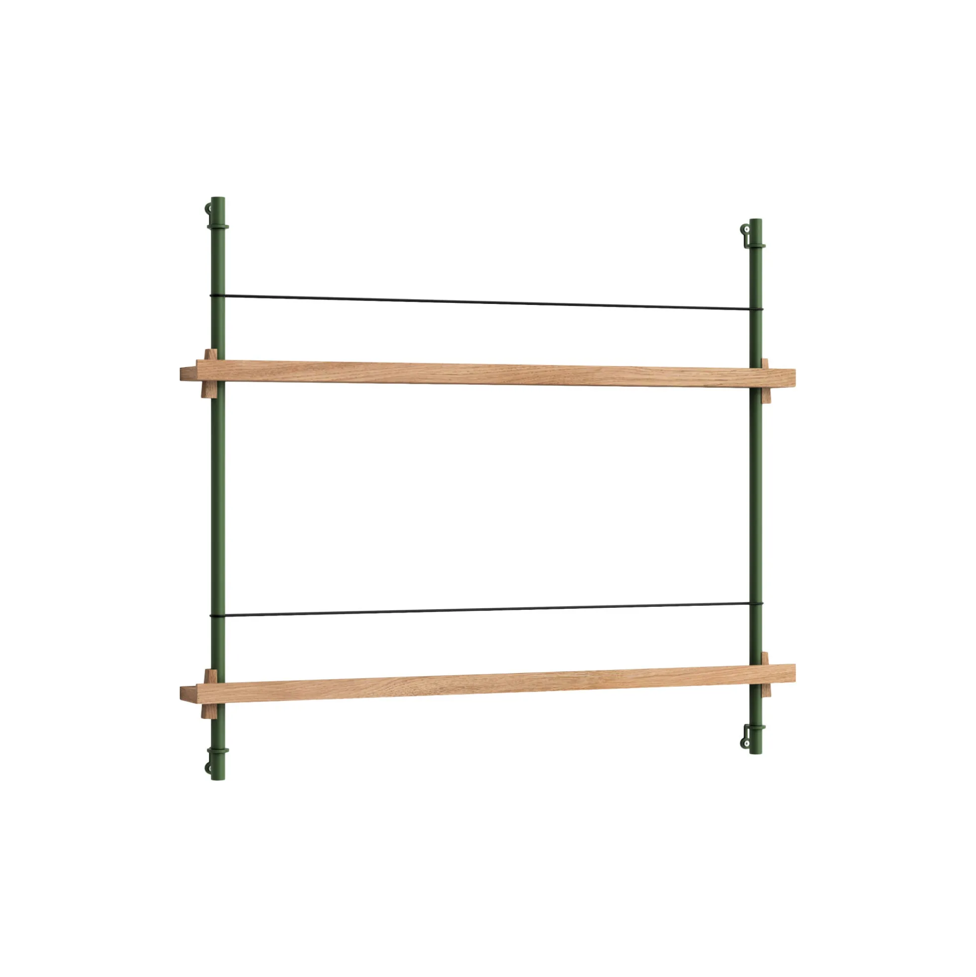 Magazine Shelving Small, oak/pine green