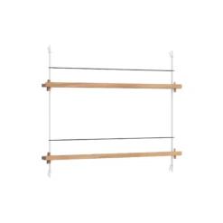 Magazine Shelving Small, oak/white