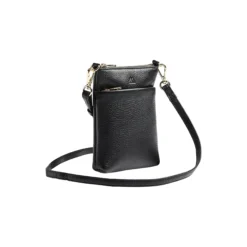 MaiaMBG Mini Cross. Bag Grain, black w/gold