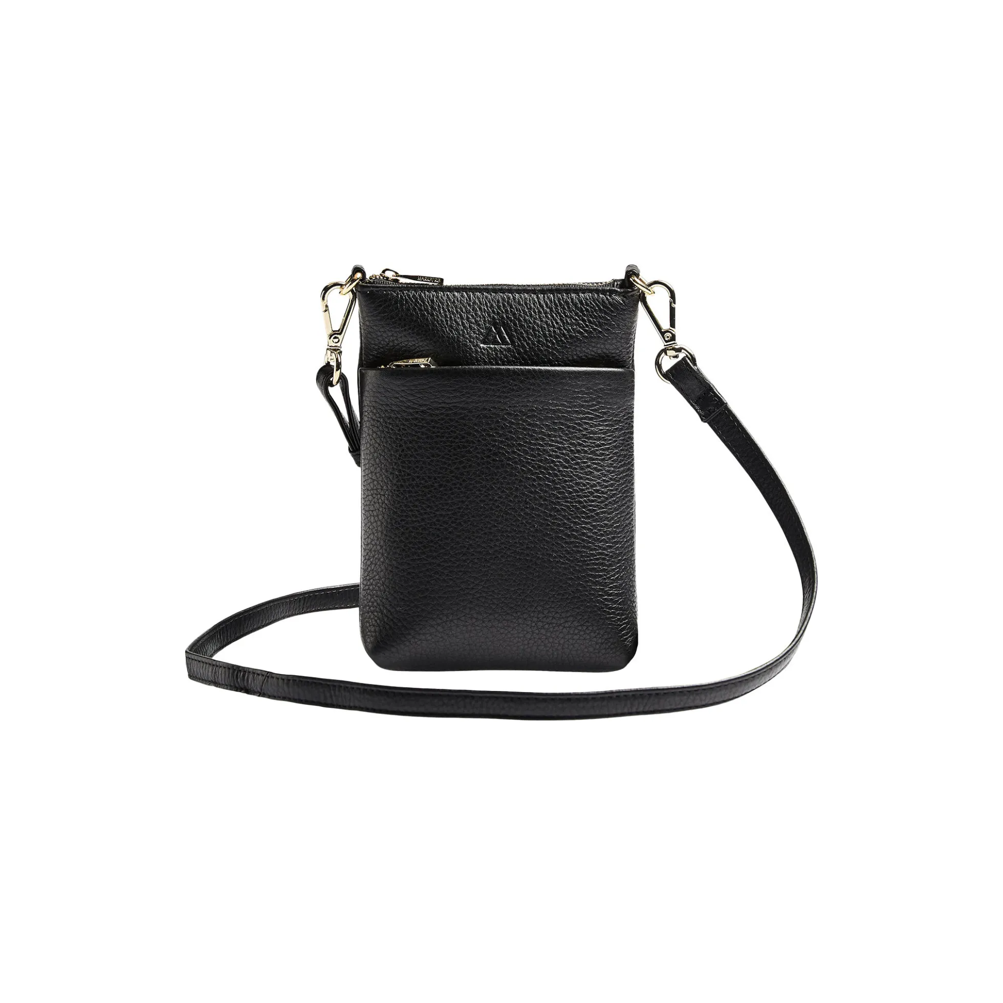 MaiaMBG Mini Cross. Bag Grain, black w/gold