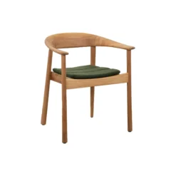 Majestic stol med armlæn sædehynde, dark green