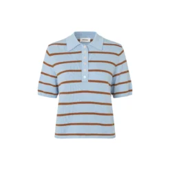 Malvamd SS Stripe Polo, nuthatch