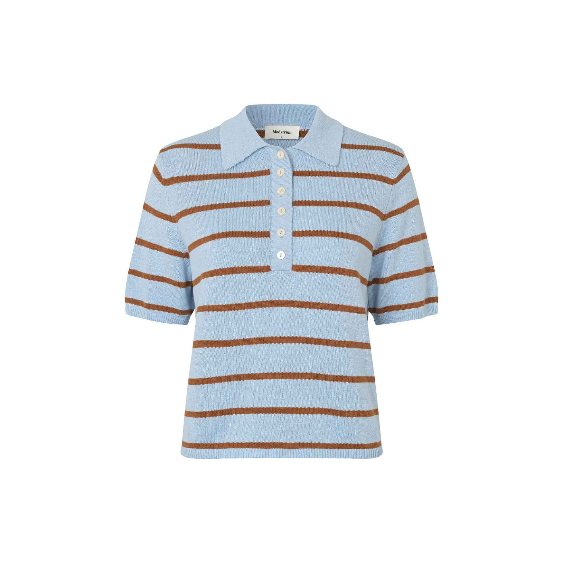 Malvamd SS Stripe Polo, nuthatch