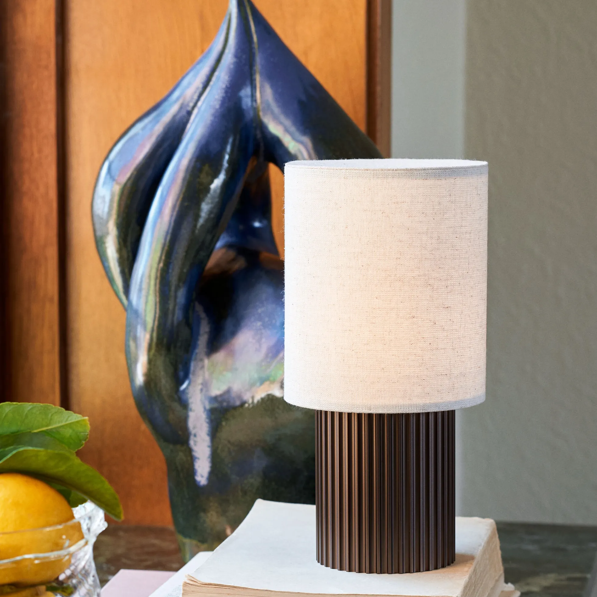 Manhattan SC52 Portable bordlampe, bronzed brass/kanvas