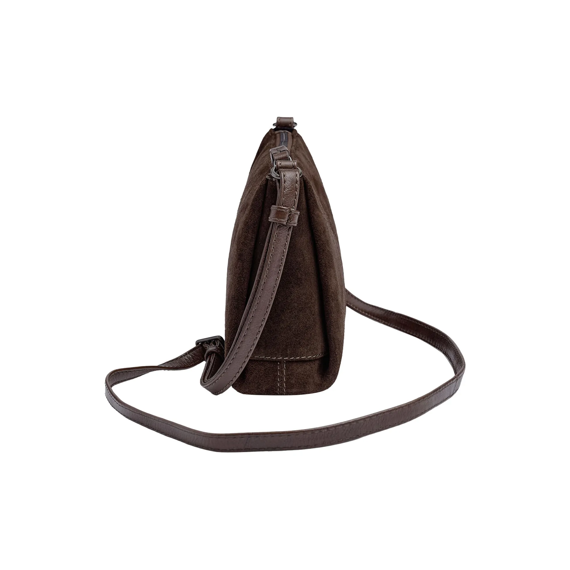 MarciMBG Crossbody Bag Suede, dark brown