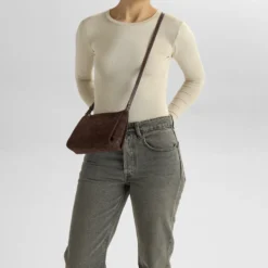 MarciMBG Crossbody Bag Suede, dark brown