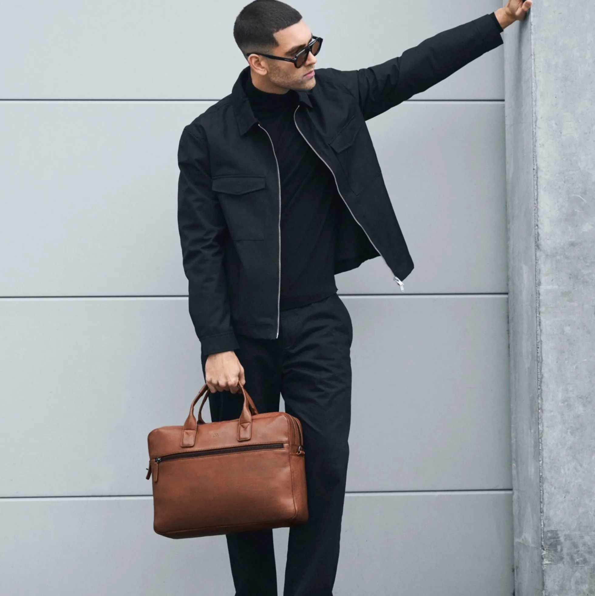 MasonMBG Laptop Bag, cognac