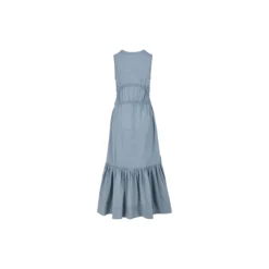 Maxi dress with bows, ash blue