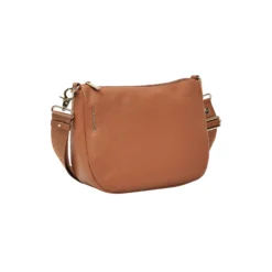 MELLOW LEATHER HOBO, pecan nut