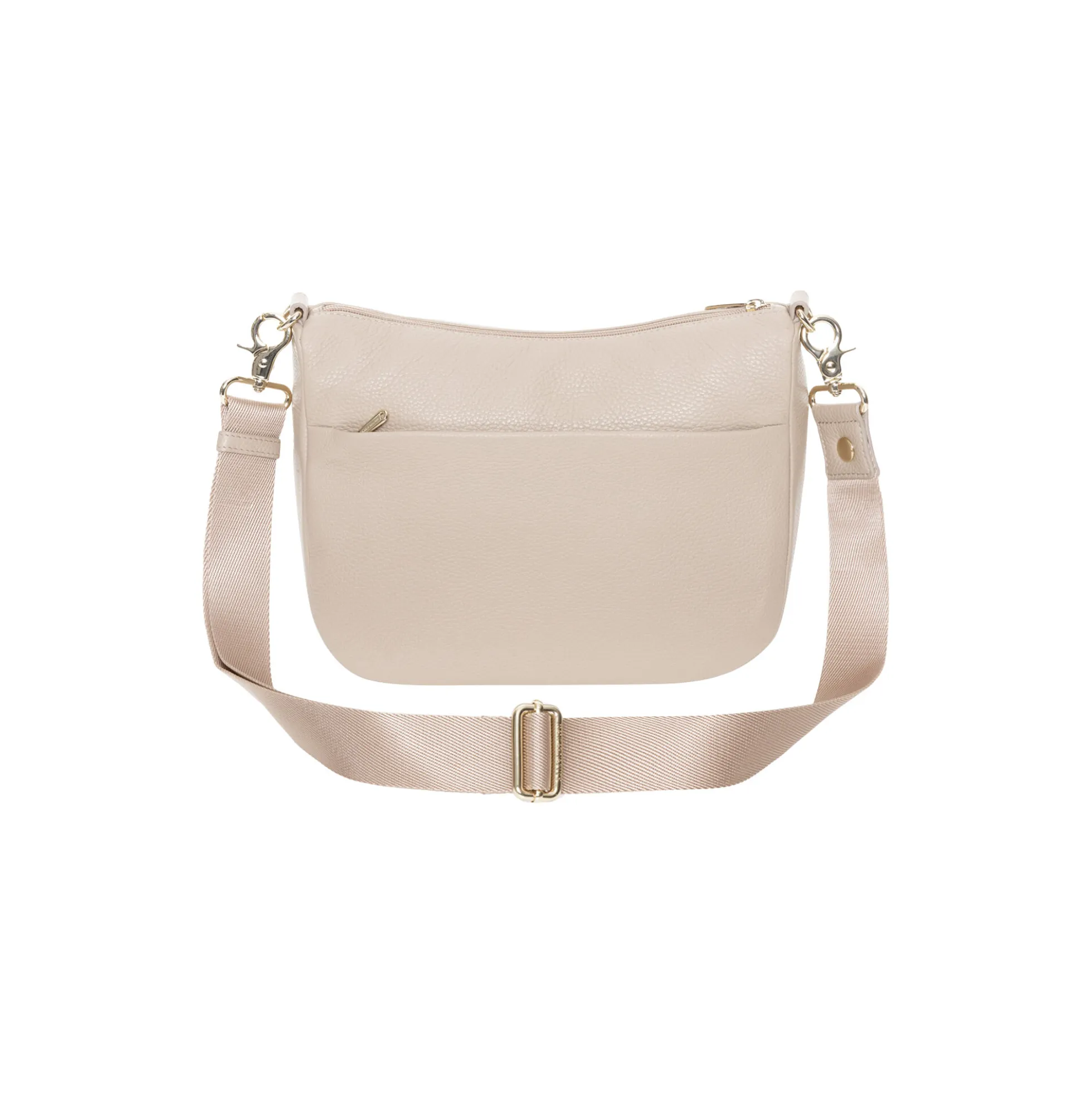 Mellow Leather Hobo, warm taupe