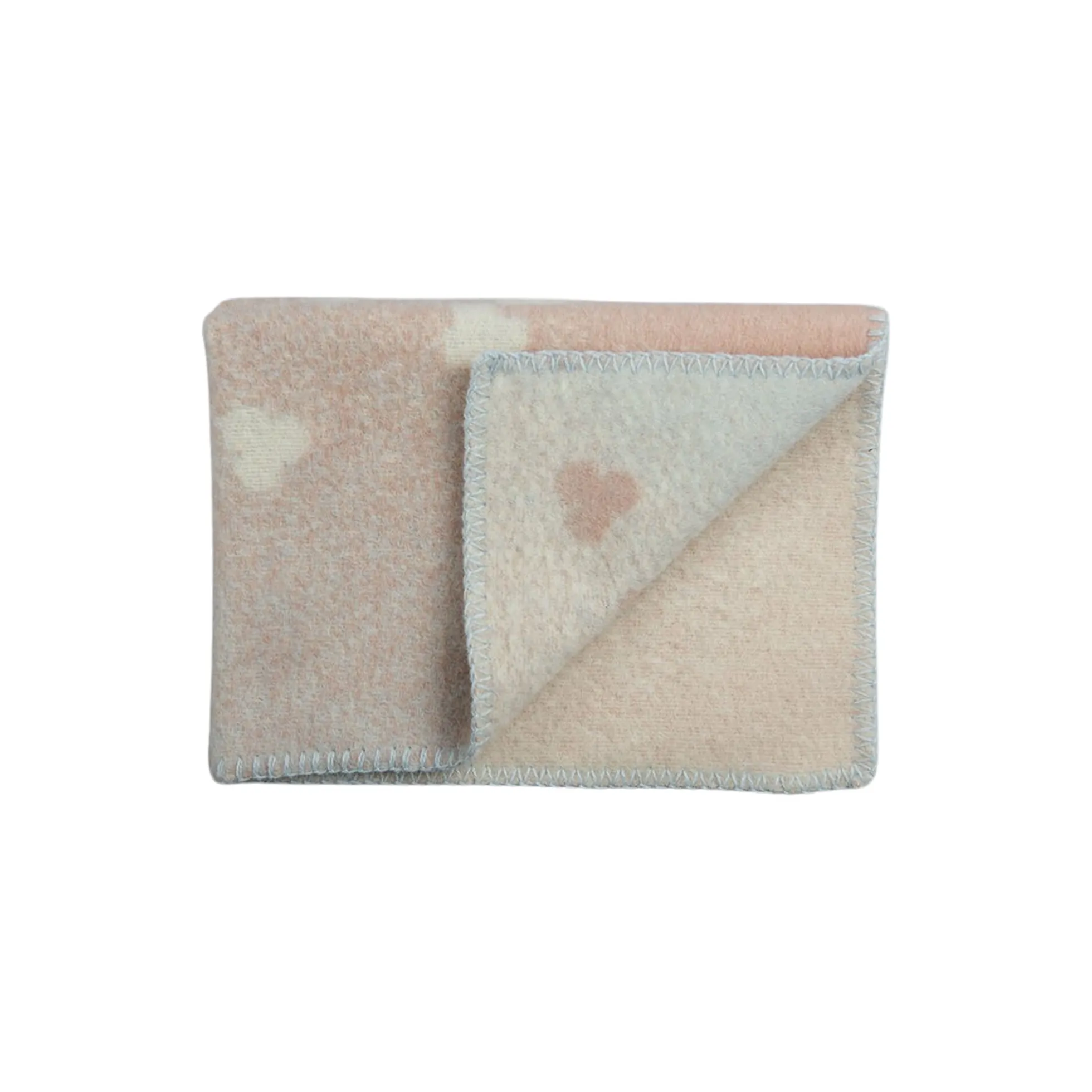MELVIN Baby Size Throw, light pink/light blue