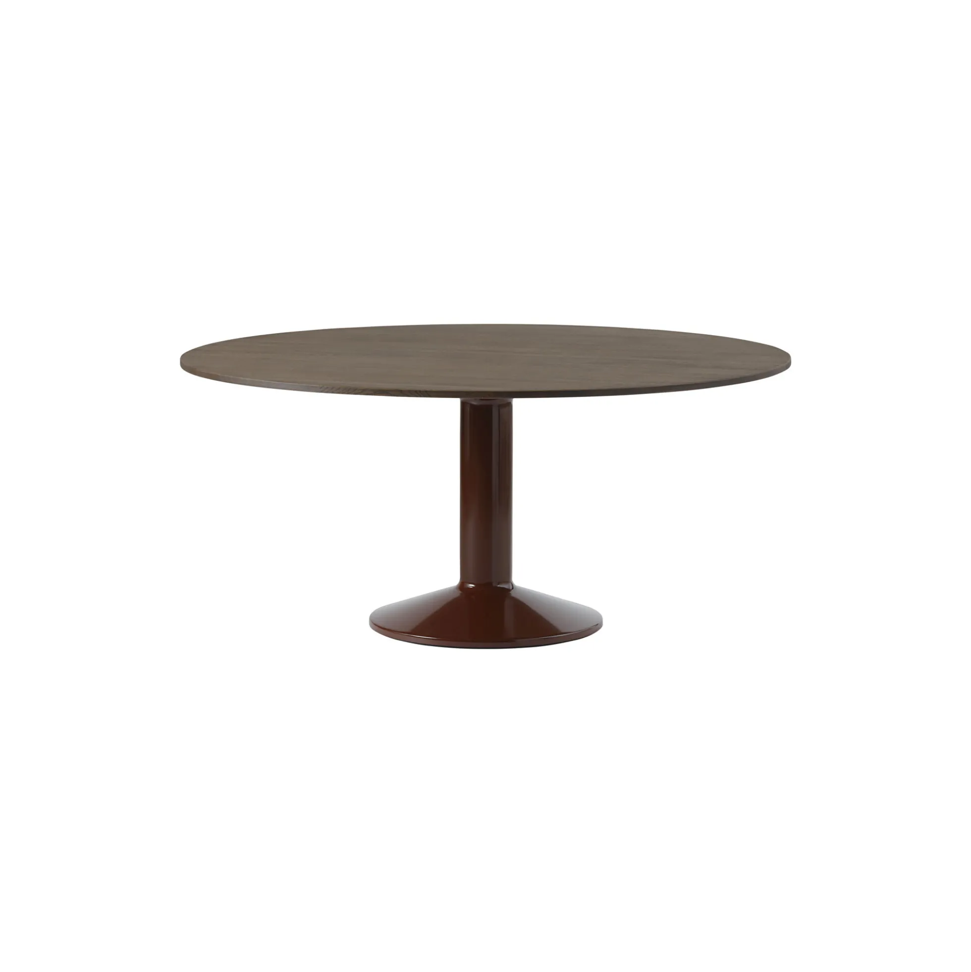 Midst Table, dark oiled oak/dark red