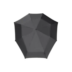 Mini automatic foldable storm umbrella, pure black