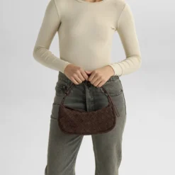 Mini MuseMBG Bag Sue. Weave, dark brown