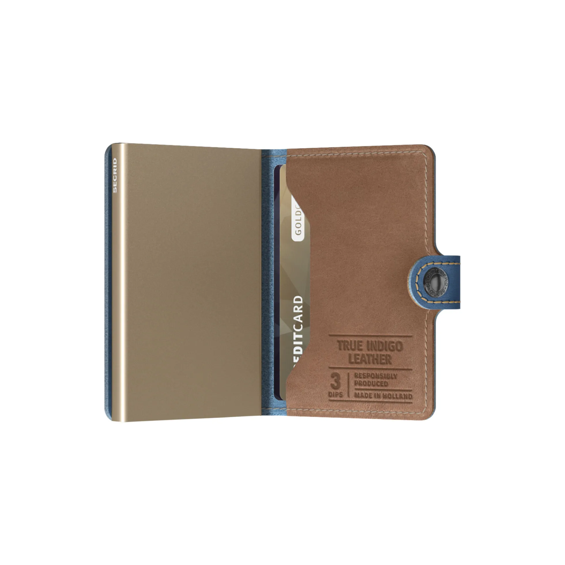 Miniwallet, indigo 3/sand