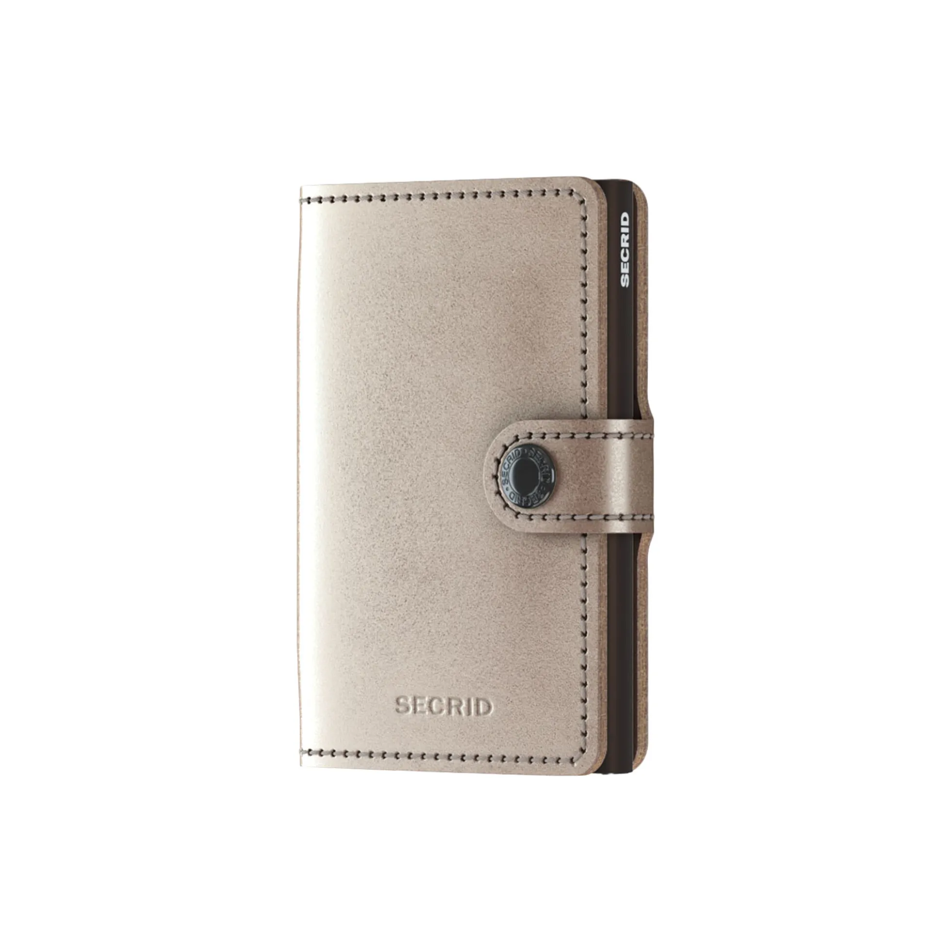 Miniwallet, metallic champagne/brown