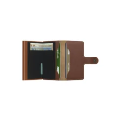 Miniwallet, saffiano caramel