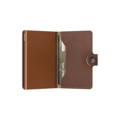 Miniwallet, saffiano caramel