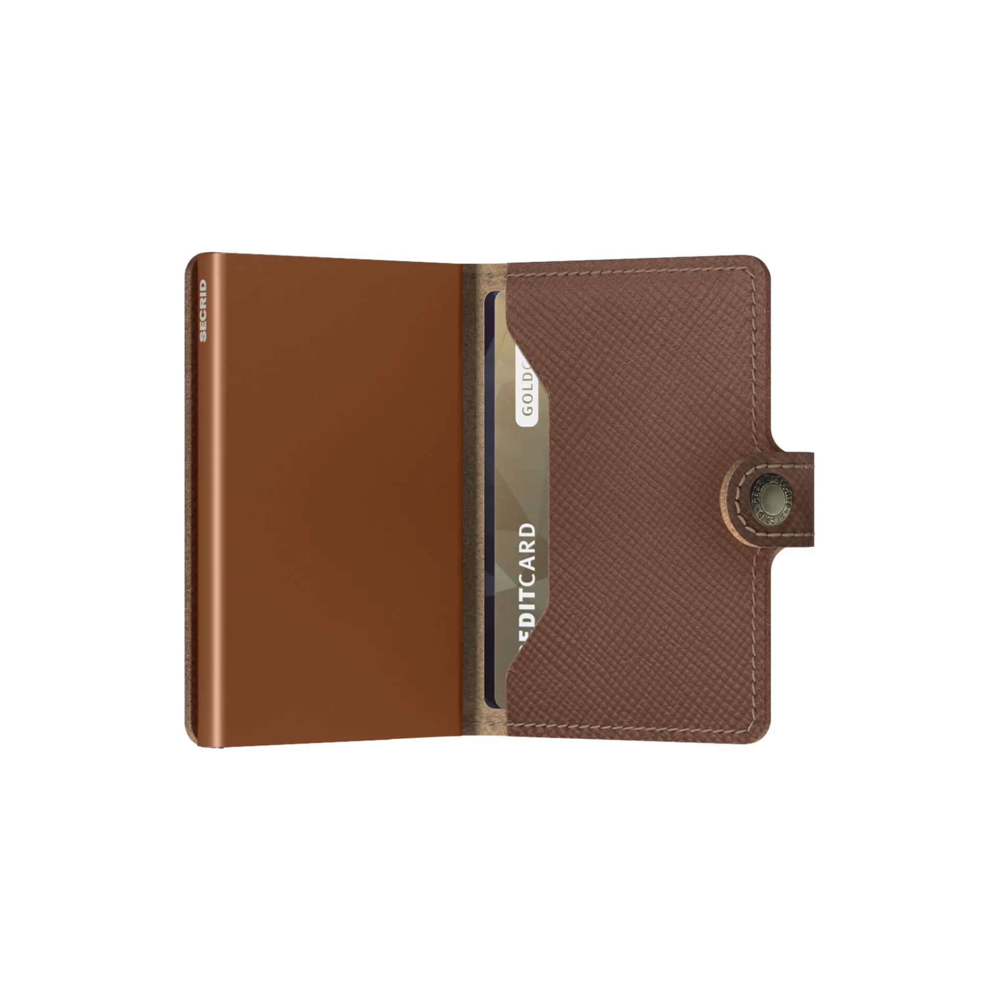 Miniwallet, saffiano caramel