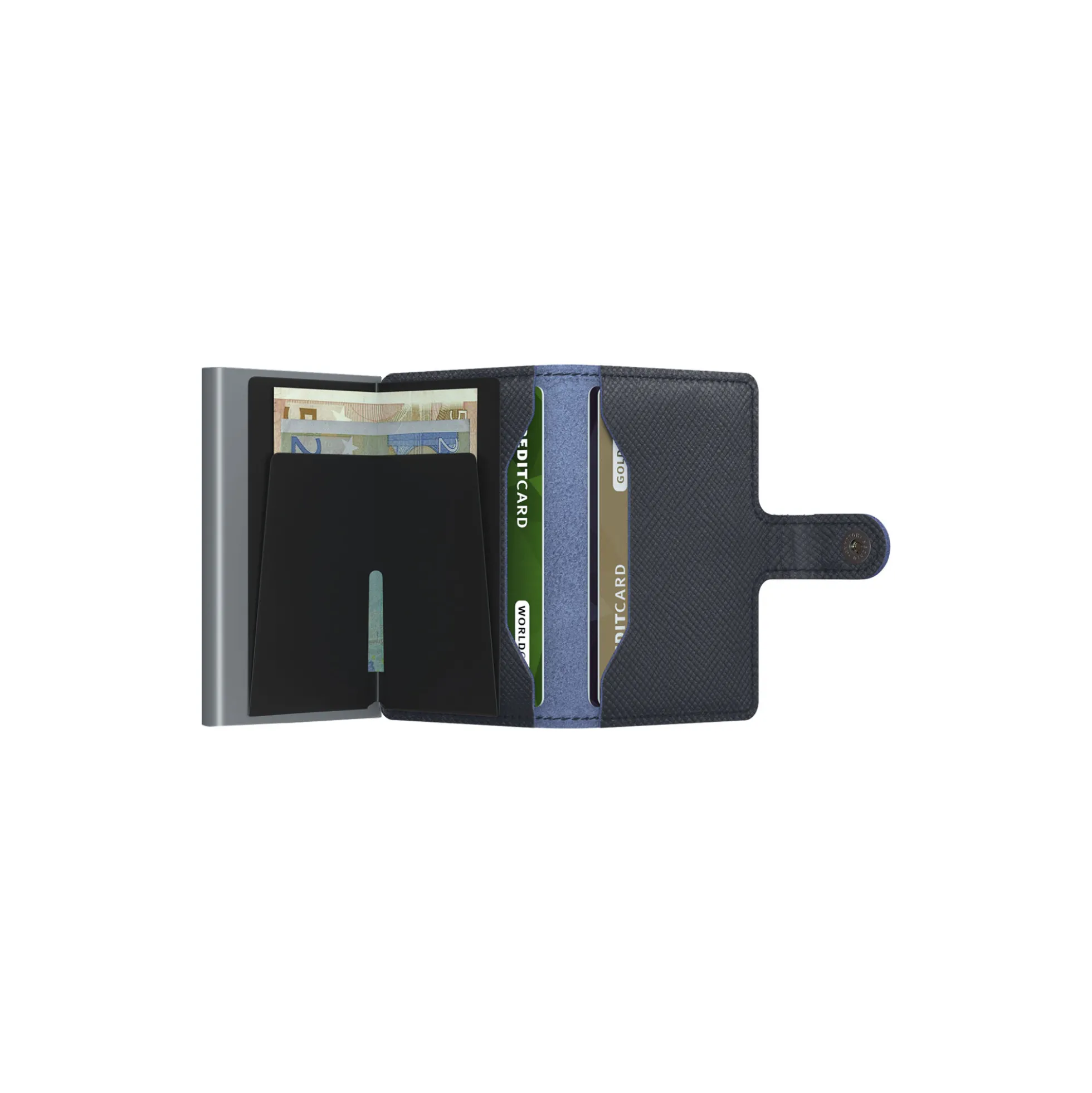 Miniwallet, saffiano navy