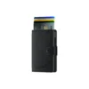 Miniwallet, vegetable tanned black/black