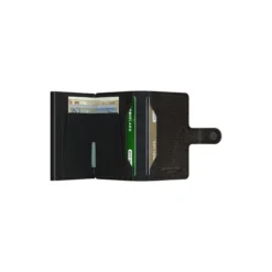 Miniwallet, vegetable tanned black/black