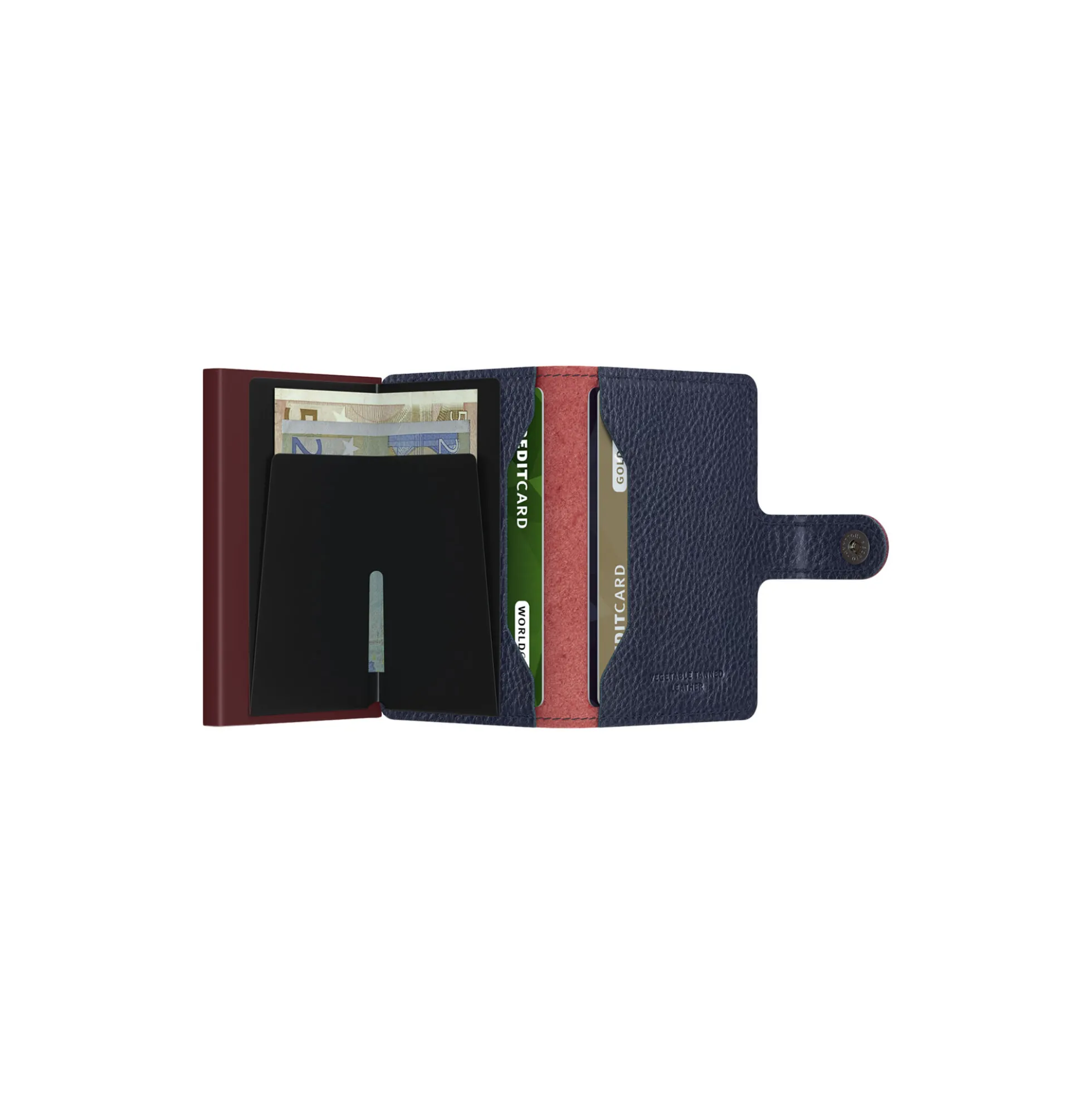 Miniwallet, vegetable tanned rosso/bordeaux