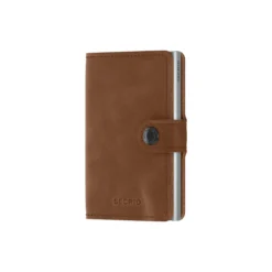 Miniwallet, vintage cognac/silver