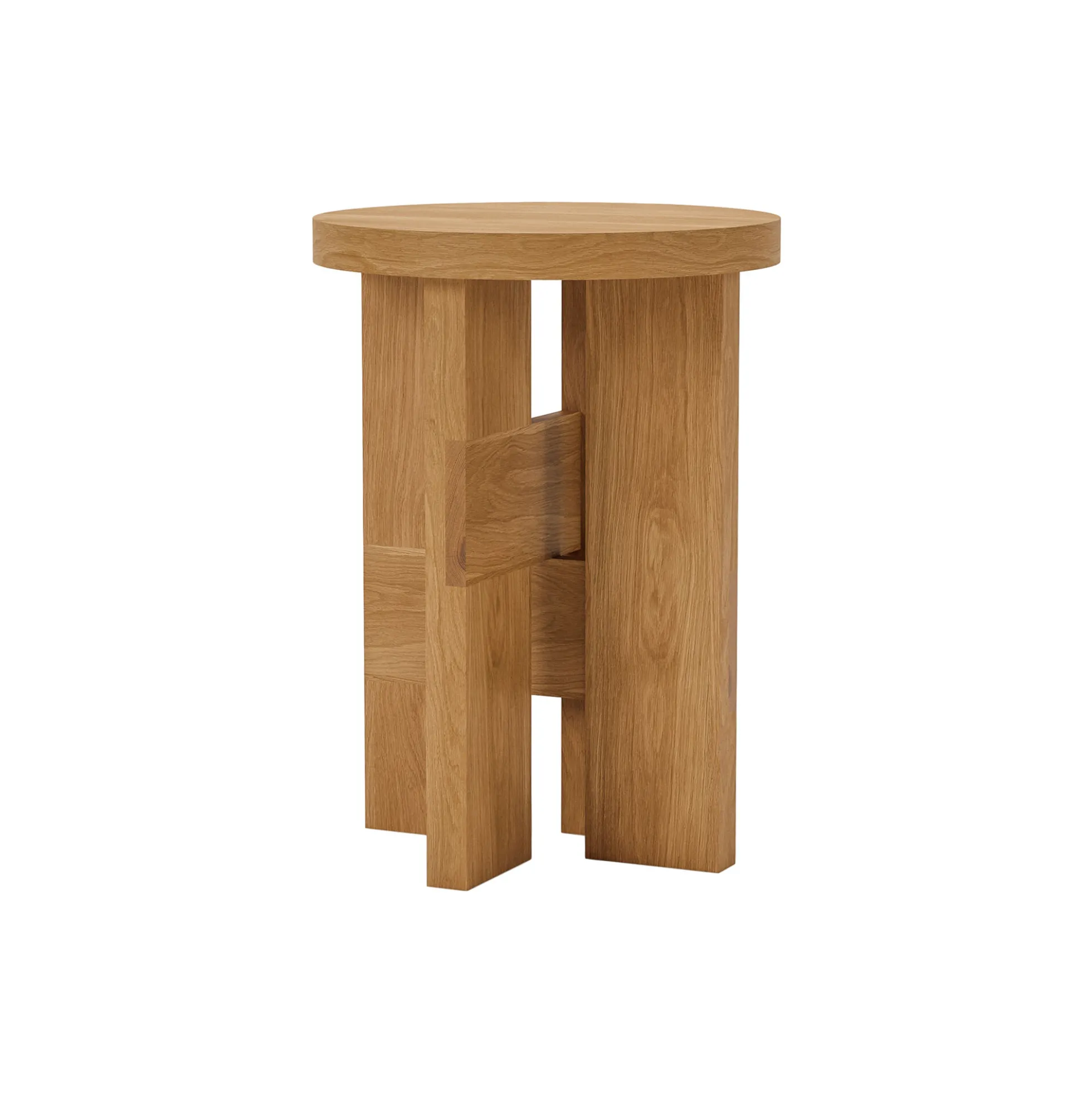 Mio Stool and Side Table, oiled oak