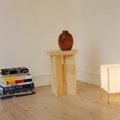 Mio Stool and Side Table, oiled oak