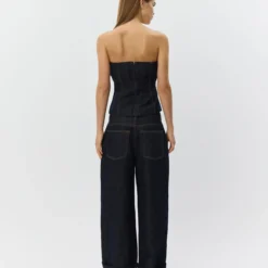 MishaSW Raw Denim Jeans, dark denim blue