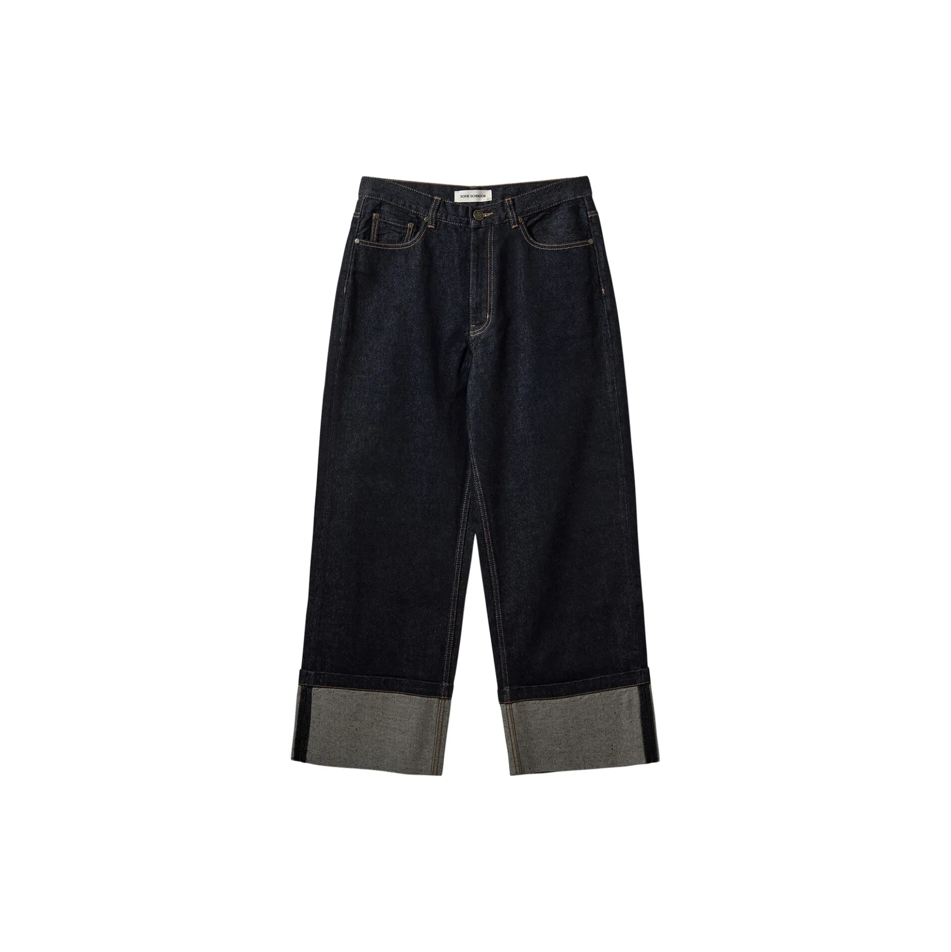 MishaSW Raw Denim Jeans, dark denim blue