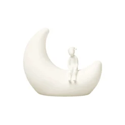 Måne natlampe, off-white