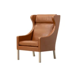 Mogensen 2204 Øreklapstolen, russet brown/lysolieret eg