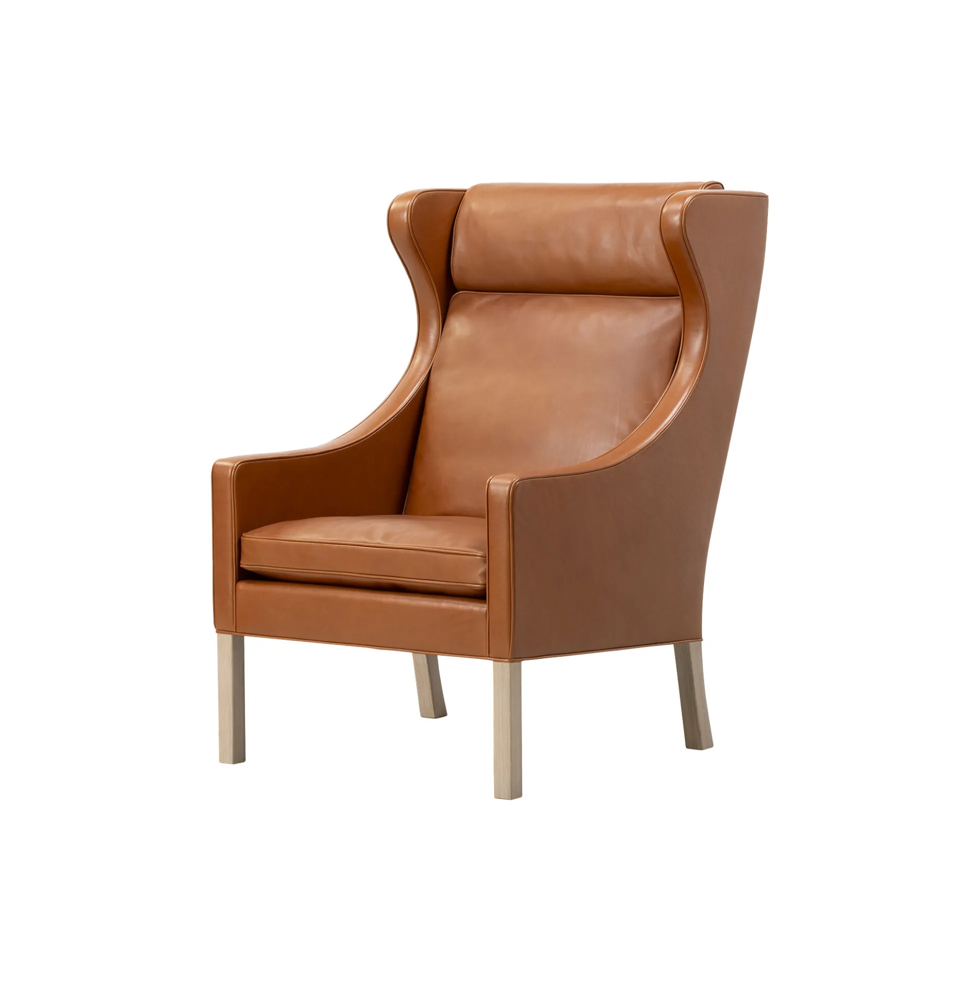Mogensen 2204 Øreklapstolen, russet brown/lysolieret eg