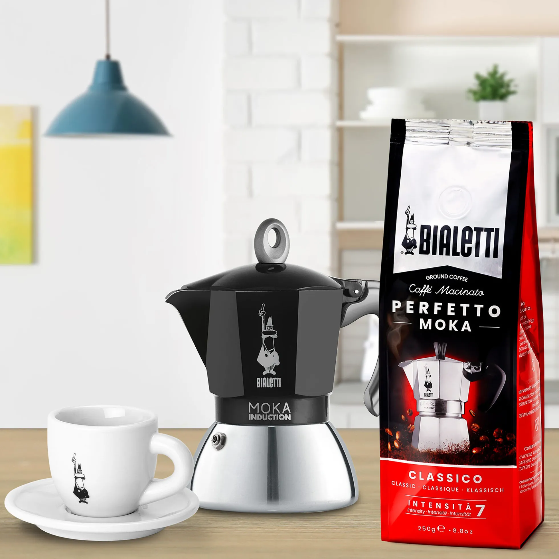 Moka espressokande til induktion, 6 kopper