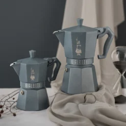Moka Exclusive Full Induction espressokande 3 kopper, grå