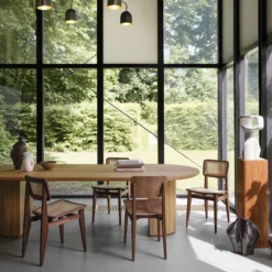 Moon Elliptical Dining Table, oiled oak