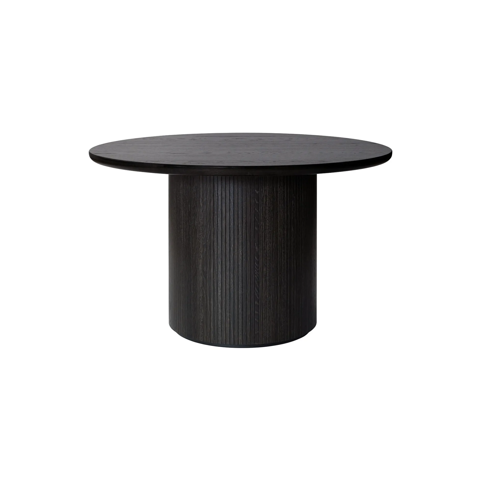 Moon Round Dining Table, brown/black stained oak