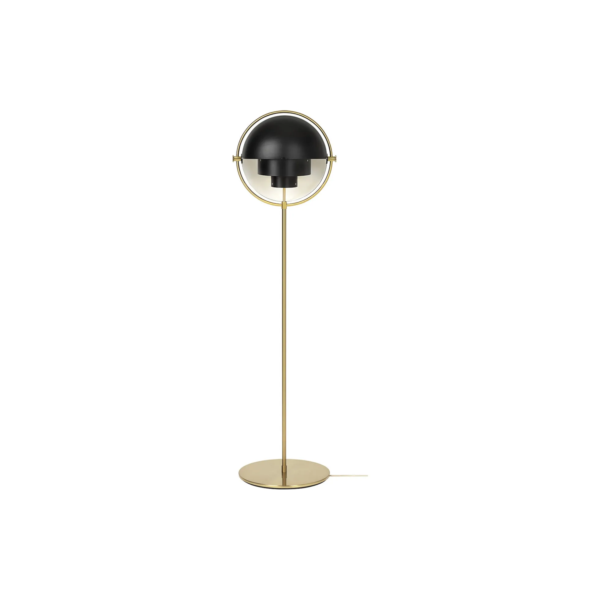 Multi-Lite Floor Lamp, black semi matt/brass