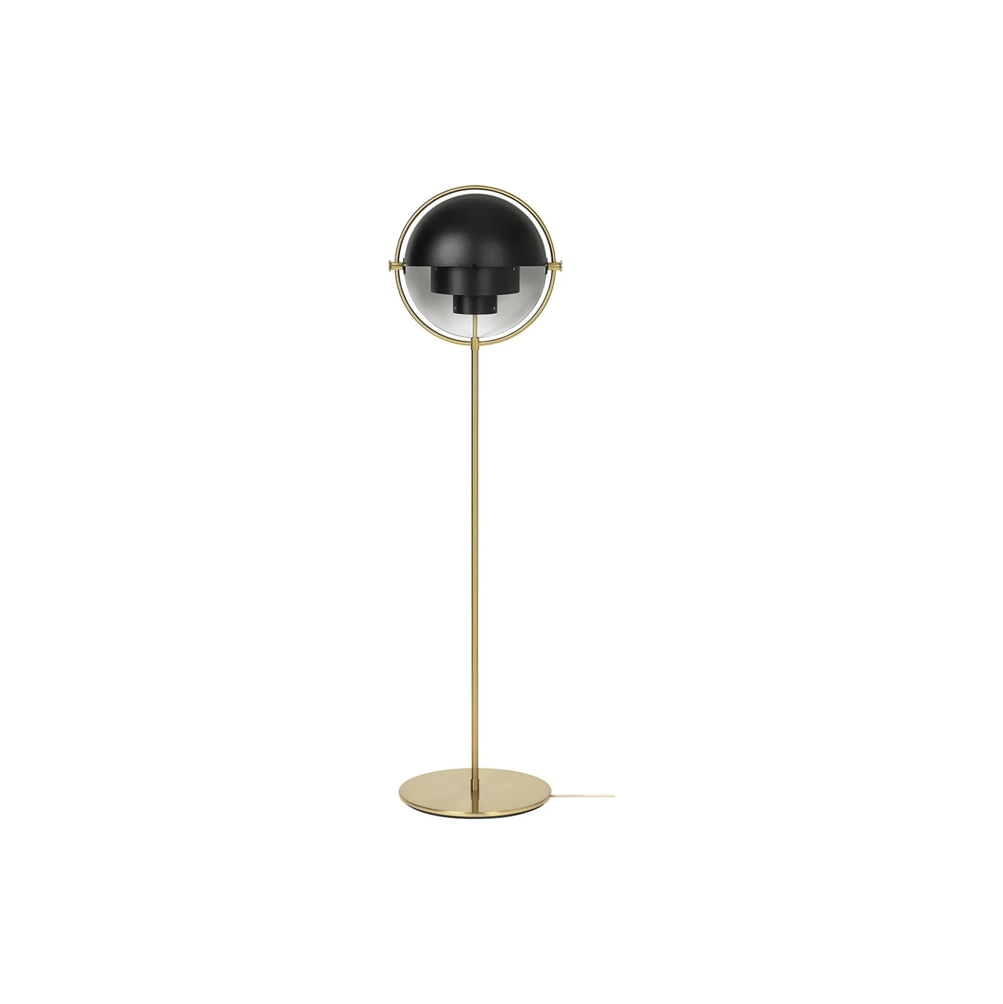 Multi-Lite Floor Lamp, black semi matt/brass