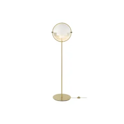 Multi-Lite Floor Lamp, white semi matt/brass