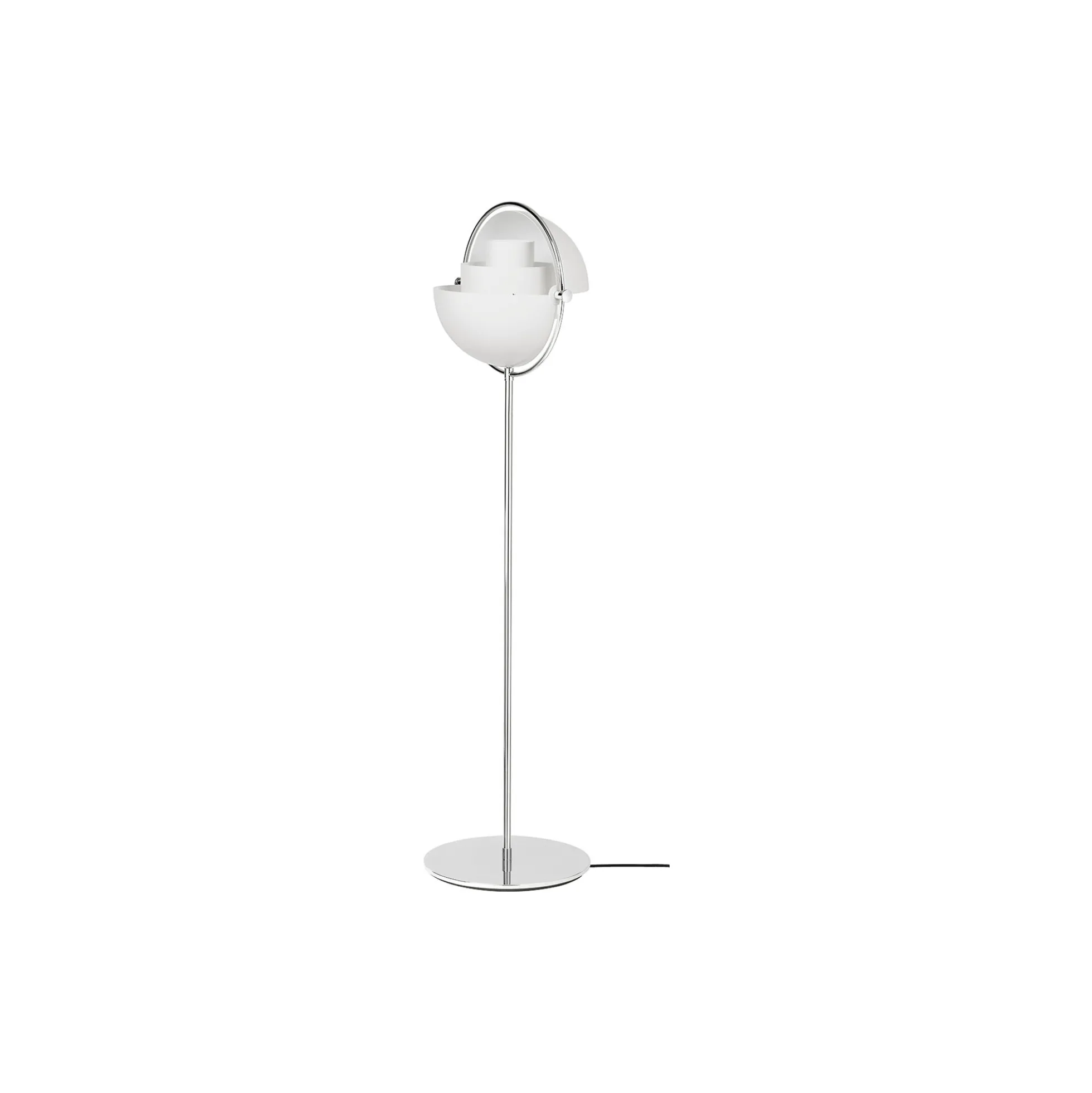 Multi-Lite Floor Lamp, white semi matt/chrome