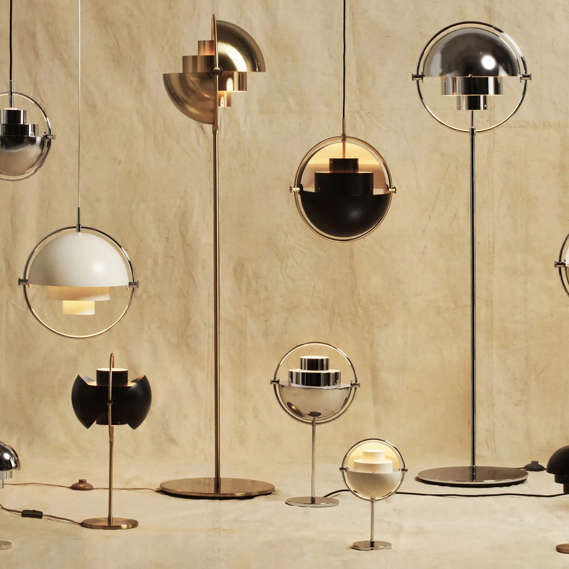 Multi-Lite Portable Lamp, chrome