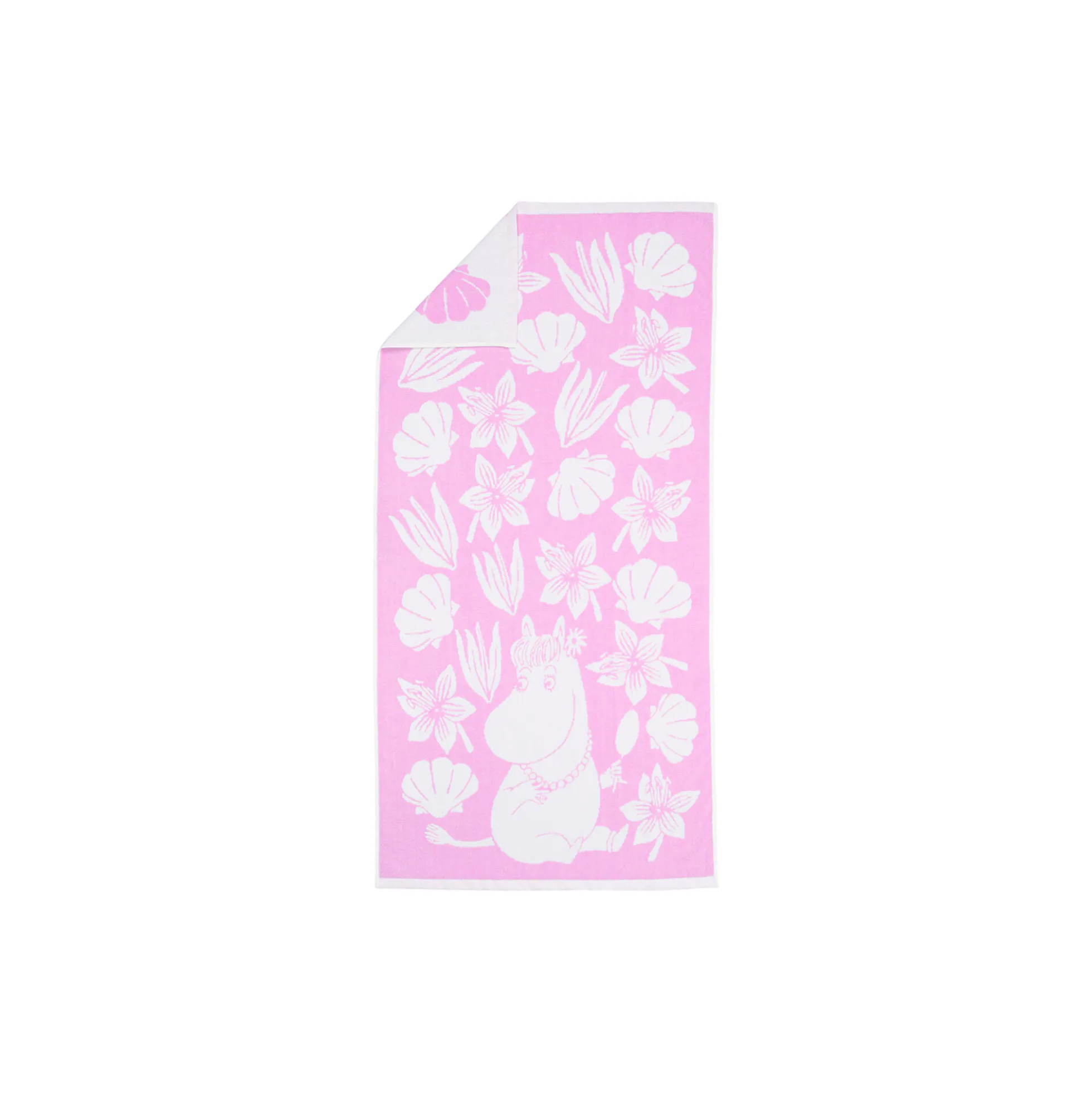 Mumi badehåndklæde seashells pink