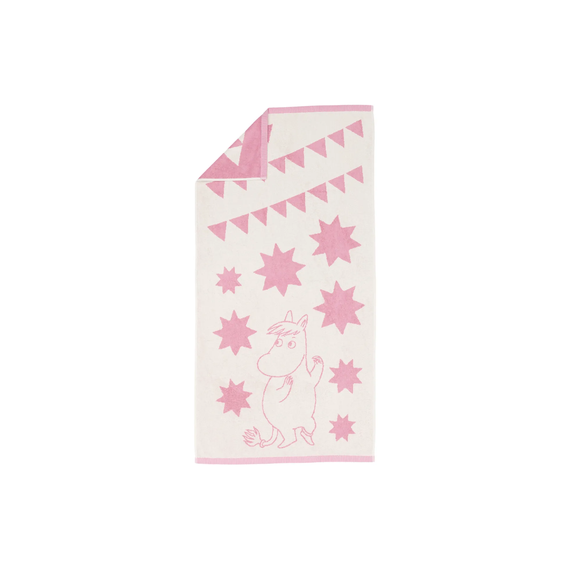 Mumi badehåndklæde Stjerner pink