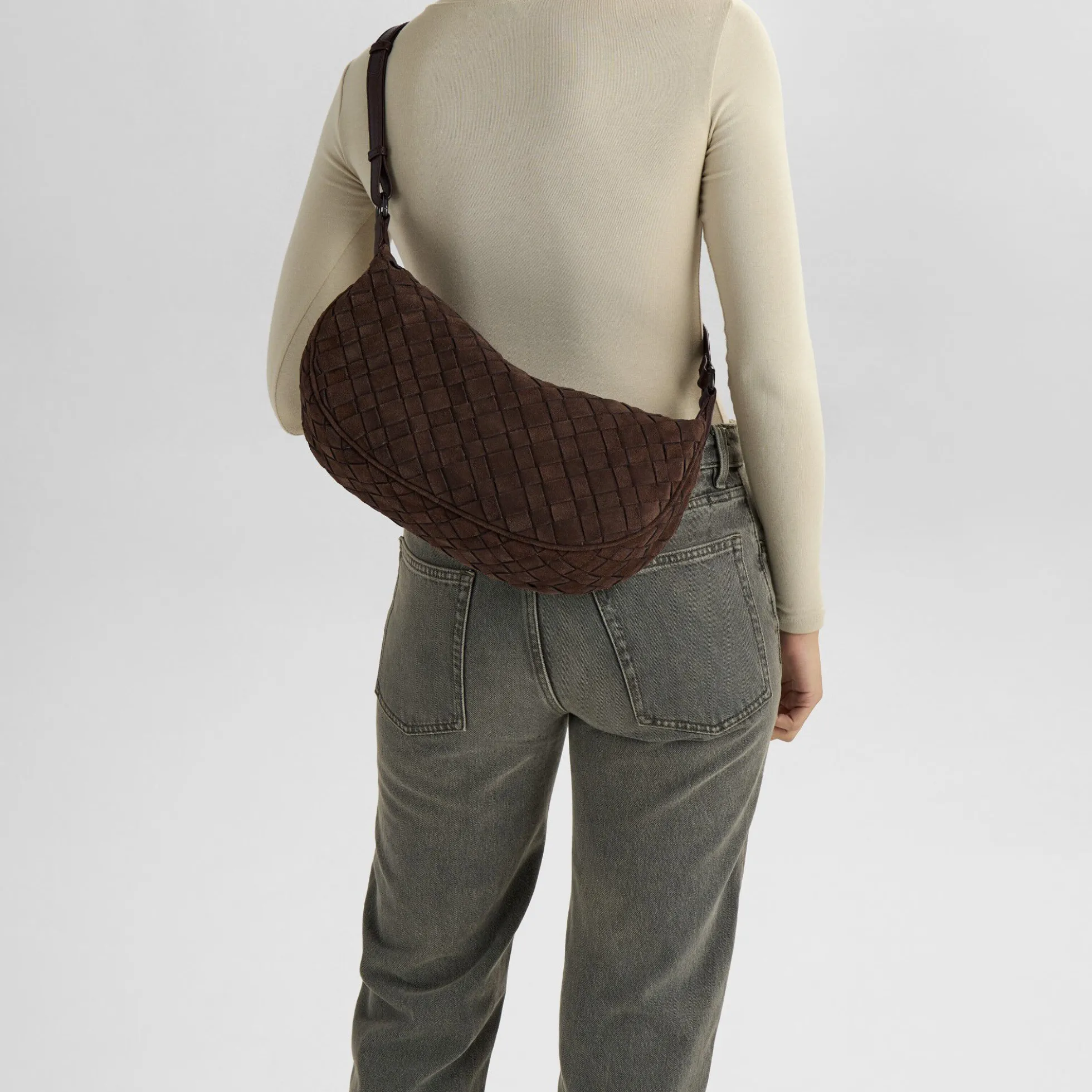 MuseMBG Bag Suede Weave, dark brown
