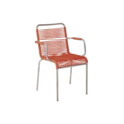 Mya Outdoor Chair with Armrests, orange